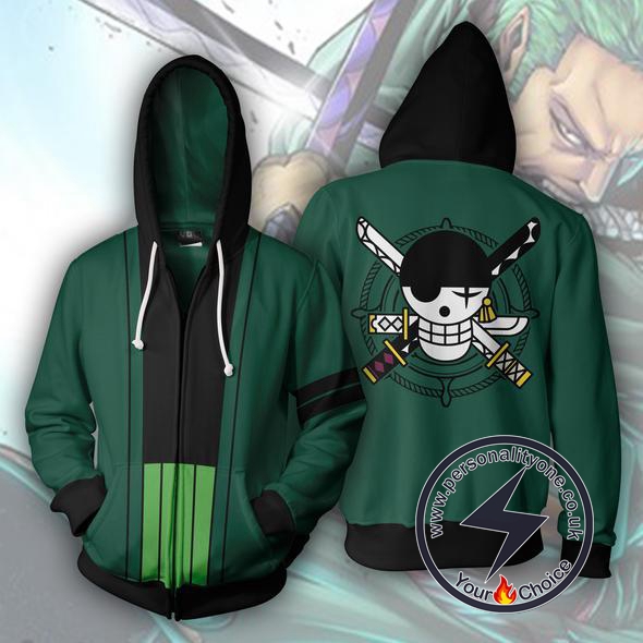 One Piece Roronoa Zoro Zip Up Hoodie Jacket